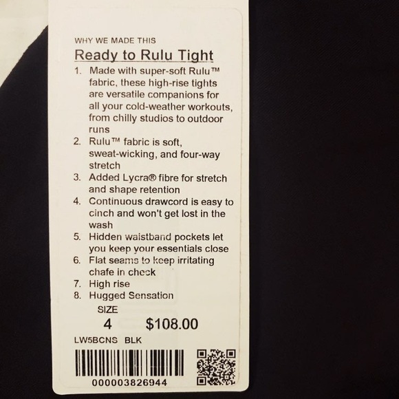 Lululemon Ready to Rulu tight - WORN ONLY TWICE - Picture 3 of 6